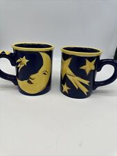 Set Of 2 Vintage 2000 Starbucks Barista Sun And Stars Mugs Large Size Celestial picture