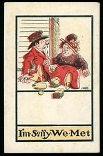 Couple Im Sorry We Met Vintage Comic Old Postcard Unposted Undivided Back picture