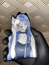 Kitsune Fox Mask Lady Waifu 3D Lenticular Motion Car Sticker Decal Peeker picture