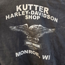 Harley Davidson T-shirt KUTTER Monroe WI Size XL Black picture