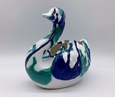 Vintage Gmundner Keramik Wasserfall Ceramic Swan Planter Figurine Decor Austria picture