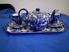 ANTIQUE BLUE AND WHITE TEA SET picture