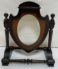 Antique Wood Easel Frame Vanity Dresser Top Mirror Frame Stand Fits 5