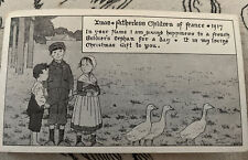 Christmas Fatherless Children Of France 1917 Soldier Orphan Card picture