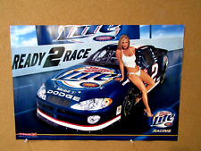 NASCAR Rusty Wallace Miller Lite Auto Racing CLASSIC Man Cave Poster, NOS picture