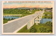 c1940s Smoky Park Bridge Highway Asheville North Carolina NC Vintage PC Postcard picture