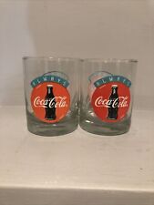 Genuine Coca-Cola Glass - Whiskey Glass Lot Of 2 Two Glasses picture