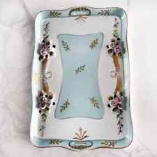 Antique Hand Painted Porcelain Vanity Dresser Tray picture