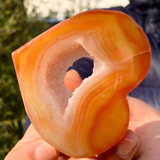116G Natural and beautiful agate crystal cave heart Druze piece super large picture