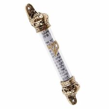 Gold Plated Mezuzah with Scroll ( 5 inches ) picture