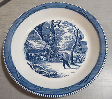 Vintage Royal China Currier & Ives Pie BAKING Plate 10