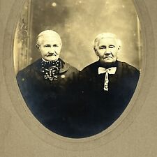 Antique Photo Portrait Sisters Grandma Aunt Oval Card stock Mounted Early 1900’s picture