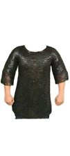medieval chainmail shirt 9 MM Flat Ring Dome Riveted Chainmail Armor picture
