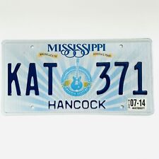2014 United States Mississippi Hancock County Passenger License Plate KAT 371 picture