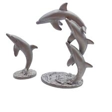 Vintage Spoontiques Pewter dolphin figures 1982 pp246 273 1962 picture