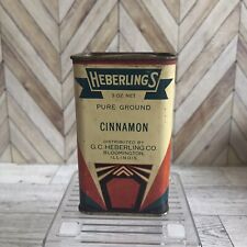 Vintage Herberlings Pure Ground Cinnamon Tin 3oz G C Herberling Co picture