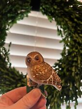 OLD WORLD CHRISTMAS PYGMY OWL BIRD GLASS CHRISTMAS ORNAMENT 16067 picture