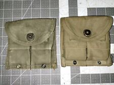 Lot Of 2 Post WW2 Korea Era M1 Carbine Mag / Ammo Pouch, Belt Type  picture