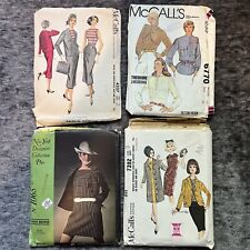 50s 60s Vintage LOT 4 McCall’s Sewing Patterns Mod Dress Shirt Coat Suit 12 /14 picture