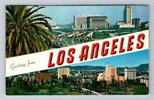 Los Angeles CA-California, Aerial Banner Greetings, Vintage c1959 Postcard picture