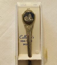 Vintage US Capitol Washington DC Souvenir Spoon Collectible Enamel Shield New picture