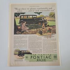 1930 Vintage Pontiac Magazine Ad Big Six picture