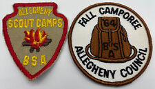 Allegheny Council Boy Scout Of America Patches Lot Of TWO 1964 - 1960's BSA  picture