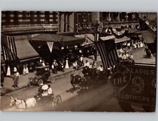 c1910s Tri State Fair Parade Michigan MI Horse Floats Carriages RPPC Postcard picture