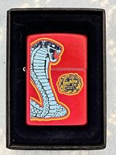 Vintage 2006 Cobra Super Snake Ford Motor Company Candy Apple Red Zippo Lighter picture