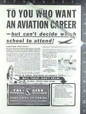 1947 AD- Cal-Aero Technical Institute Aeronautical Engineering Aviation Mechanic picture