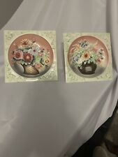 Two vintage Flower Ceramic Hanging Plate (2) picture