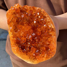 5.4LB Natural citrine geode quartz cluster crystal Cathedrals specimen Healing picture