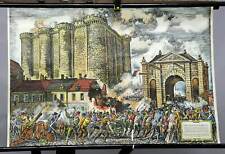 Storm on the bastille, Paris historical picture scenery poster print wall chart picture