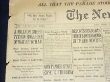 1919 MAY 7 NEW YORK TIMES - MILLION CHEER 77TH ON 5TH AVENUE - NT 9240 picture