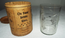 ANTIQUE/VINTAGE ADAMS THE FUNNY DRIBBLE GLASS ORIGINAL CONTAINER READ picture