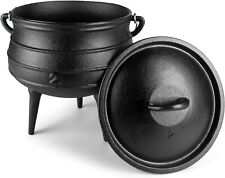 Pre-Seasoned Cast Iron Cauldron | African Potjie Pot with Lid | 3 Legs for Even picture