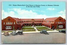 Alamosa Colorado~Unique Mission Style Court House In San Luis Valley~Linen PC picture