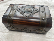 19th Century Antique Domed Wooden Cut Throat Razor Casket Box Victorian #1 picture