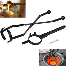2PC Crucible Tongs Kit For Graphite Crucible Melting Metal Jewelers Blacksmith picture