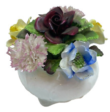 Vintage Royal Doulton Bone China Porcelain Flower Bouquet Basket Made In England picture