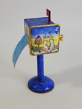 Empress Arts Hinged Mailbox on Post Cats & Bumblebees, Stamp Dispenser, 2002 picture