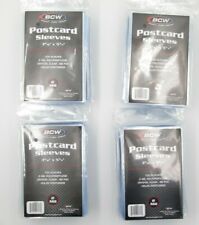 Lot of 20 (2,000) BCW 2 Mil Clear Postcard Sleeves 3 11/16 x 5 3/4 picture