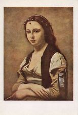 Postcard Jean-Baptiste-Camille Corot Woman with Pearl Louvre Paris Unused picture