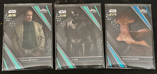 2023 Topps STAR WARS CHROME BLACK lot of 3 Green and blue refractor picture