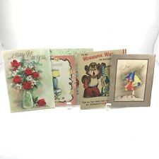 Lot of 5 Vtg Greeting Cards 1940s 1950s Wife Valentine Christmas Graduation picture