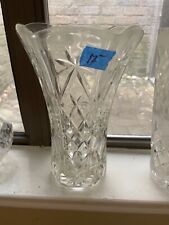 Dainty crystal vase. 10”. Antique picture