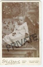Cabinet Photo -Young Petite Black Baby in Gown - Appel Studio, Denver Colorado  picture