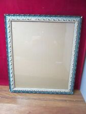 Antique Blue White Gold Gesso Wood Picture Art Frame 15 x 12 3/4 Fits 13 x 11 picture