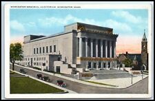 Postcard Worcester Memorial Auditorium Worcester MA Y30 picture