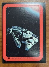 1977 Topps Star Wars Stickers Series 2 Base Card #21 MILLENNIUM FALCON picture